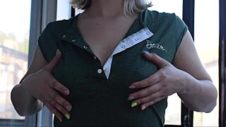 watch me suck your cock in pov, bent over naked with teen milf housewife