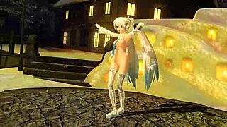 hatsune miku BUILDS a snowman in her FULL NUDE mod for project diva