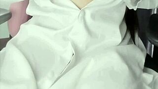 Thai girl screams with 9-inch fake cock, please don't tell girlfriend about toys and squirting