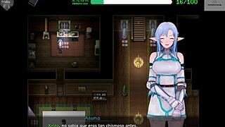 Asuna gets wild with Inoda in doggystyle and missionary while I protect her in this intense part 5