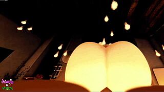 Candy wears her cosplay bunny outfit in the video