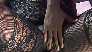 Ebony Squirter's Multiple Orgasms Contrast With The Relentless Sex Machine Action