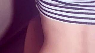 curvy housewife teases skinny friend with spanking