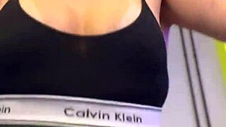 Residents Stare At Wet Pussy In Gym