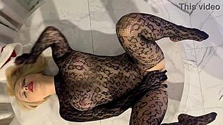 New Year's Slut Blows Santa Under Christmas Tree for Hot Cum Load