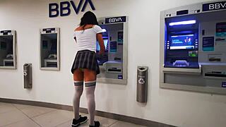 Latina Teen Transsexual Flashes Perfect Body And Dick On Cablebus