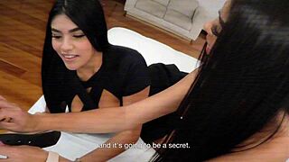 Hot Latina Stepsisters Take Hard Anal in Wild Threesome?