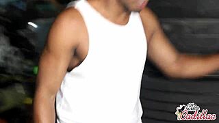 Cleo Cadillac screams for deeper thrusts from the rough mechanic.