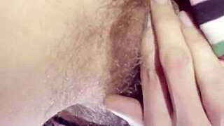 First time cumming on camera with hairy wet pussy 😍