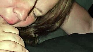 My wife spits on cock, moans, and deepthroats it