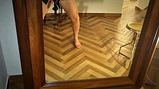 the sexy italian guy jerks off in his cum-stained t-shirt, spied on by his stepsister