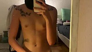 Naughty girl plays with pee and pussy