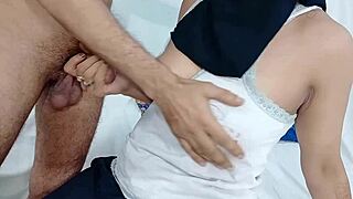Muslim teen in black hijab endures rough anal pounding. Her girlfriend watches the hard doggystyle action.