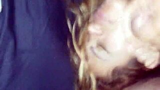 i got a facial with cum all over my face, oops