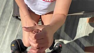 massive titted kayley gunner poses naked outdoor