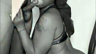 Keisha Minaj passionately sucks stepbrother's huge cock