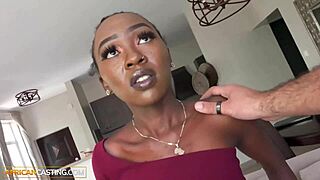 Hey, check out this big black ass teen riding the producer's cock at the audition!