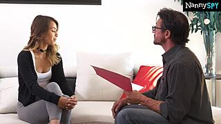 wife punishes nanny with cock riding.