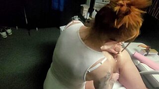 he comes for massage but i peg him with dildo