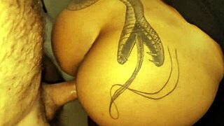 Stepdaughter addicted to anal sex with muscular stepdad, featuring gaping and blowjob