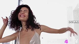 Look at petite Layla Balan posing naked with her bubble butt!