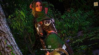 brunette plays sexy game in being a dik route