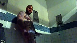 Solo in prison, stroking my big cock for wet cumshot!