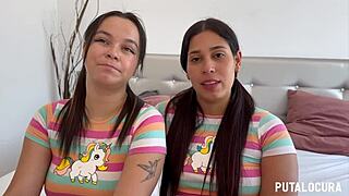 two colombian beauties swallow torbe's cum