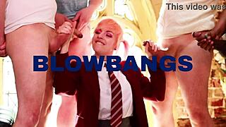 College Student in Uniform Stuffing Panties