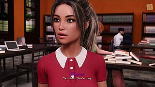 brunette plays sexy game in being a dik route