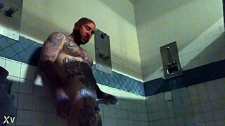 Solo in prison, stroking my big cock for wet cumshot!
