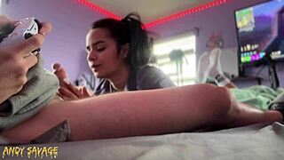 Tiny Latina girlfriend gets assfucked.