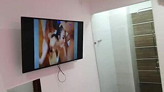 A stunning blonde babe gets banged hard and sucks a monster cock in this group scene.