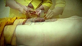 Damn, sticking a finger in client's urethra and anal during oiled massage!