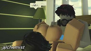 Riding Monster Cock in Condo Cumshot Scene