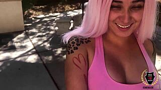 Curvy Barbi With Pink Hair Gets Cum On It By Rome Major