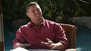 I fuck brunette milf in white lingerie with monster cock