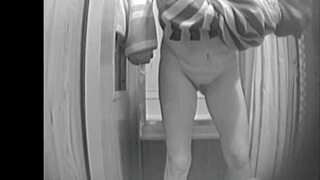 61-year-old vicki shows off her shaved bald pussy in a dress