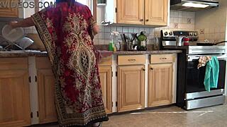 Stepmother shocked! Stepson cums inside her tight pussy!