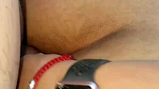 Fat latina teen rides dick outdoors!