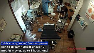 i'm daisy ducati getting examined by doctor tampa for my university physical, spreading my small tits.