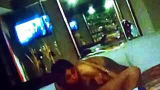 Ex Wife Of Cousin Gives Blowjob And Eats Balls In Motel