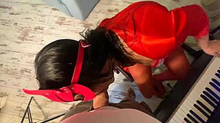 Milf Slut Deepthroats Huge Dick Of Piano Teacher