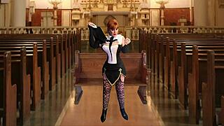 Hey, can granny nun Carmen suck cock like a pro?
