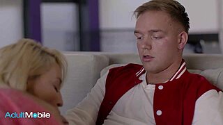 She says, 'paint my tits with your cum,' as the bombshell milf rides her stepson's cock.