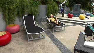 Emily Kae, a teen 18+, receives cumshot on her small tits after handjob