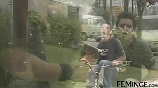 Lesbian girlfriends having fun with dildos, licking, fingering, orgasm!