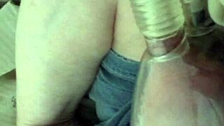 Lactating woman sucks and swallows milk during deepthroat session with big cock.