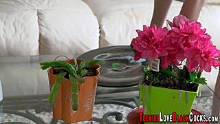 Teen riding massive black cock - can she handle it?