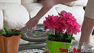 Teen riding massive black cock - can she handle it?